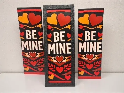 HueForge model: Be Mine Valentine 50mm x 150mm Bookmark by MythicHue's