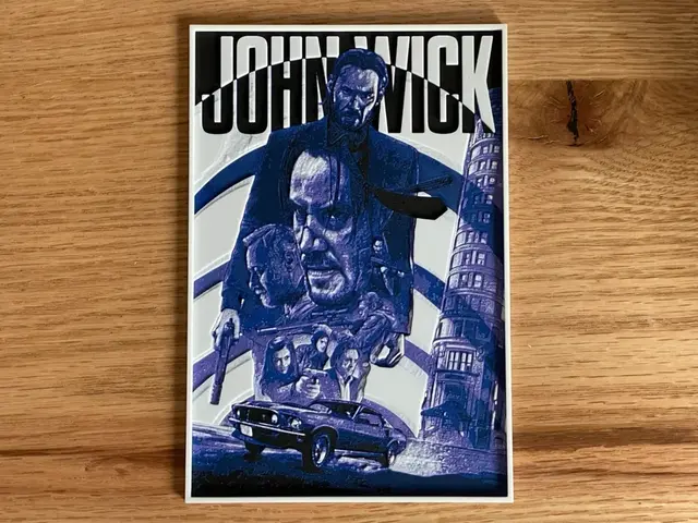HueForge model: John Wick (2014) Hueforge Movie Poster by NiiON