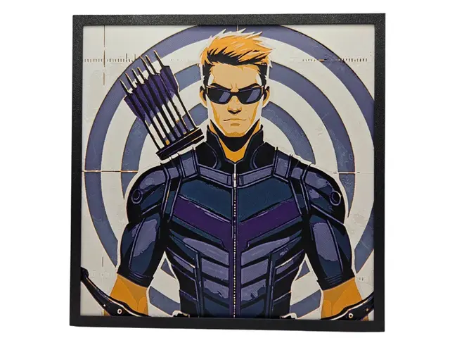 HueForge model: Hawkeye (Clint Barton) by BusyKikiBee