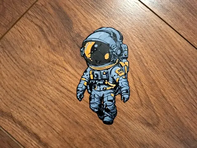 HueForge model: Spaceman / Astronaut fridge magnet and bookmark by EternalDesigns3D