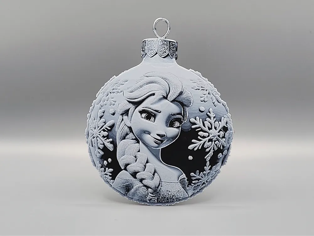 Elsa Frozen Christmas Tree Ornament / Decoration by Sarge HueForge model: Elsa Frozen Christmas Tree Ornament / Decoration by Sarge