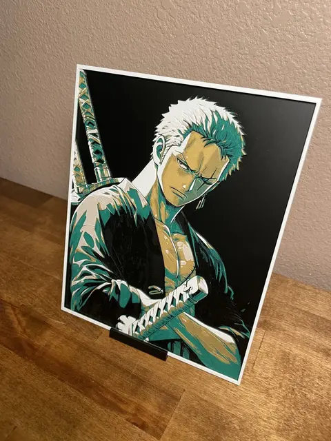 HueForge model: Zoro - One Piece by Cloudy Nostalgia