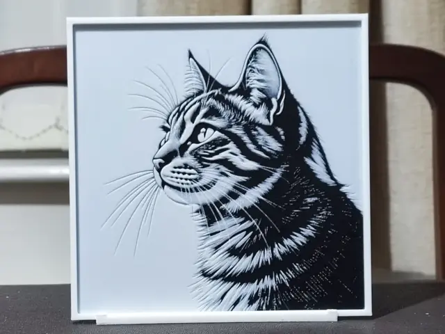 HueForge model: Cat - HueForge 2 Color by BoDad