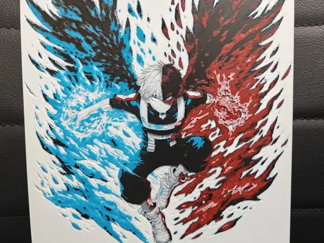 HueForge model: Shoto Todoroki My Hero Academia by TheHueforgeLady