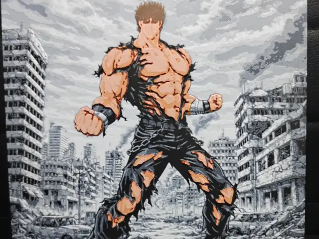 HueForge model: Ken Fist of the North Star by TheHueforgeLady
