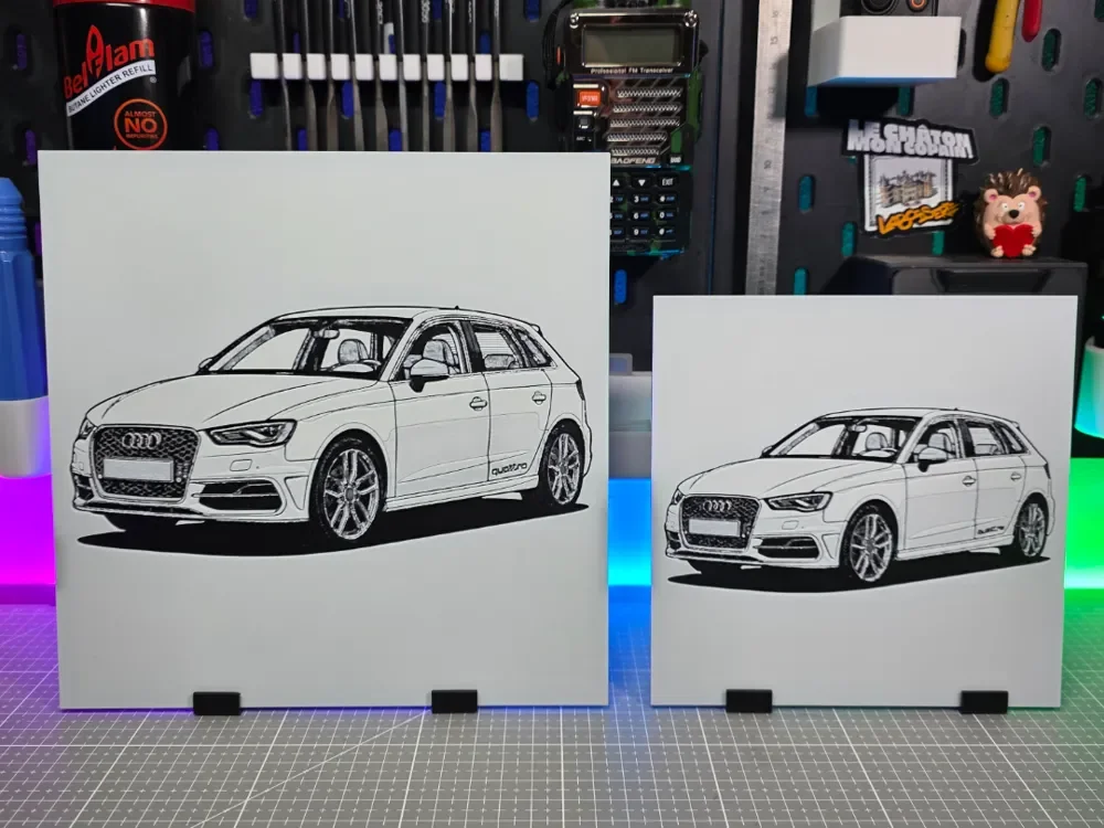 Audi S3 Sportback - Hueforge - 3 Colors by Montoya Maker HueForge model: Audi S3 Sportback - Hueforge - 3 Colors by Montoya Maker