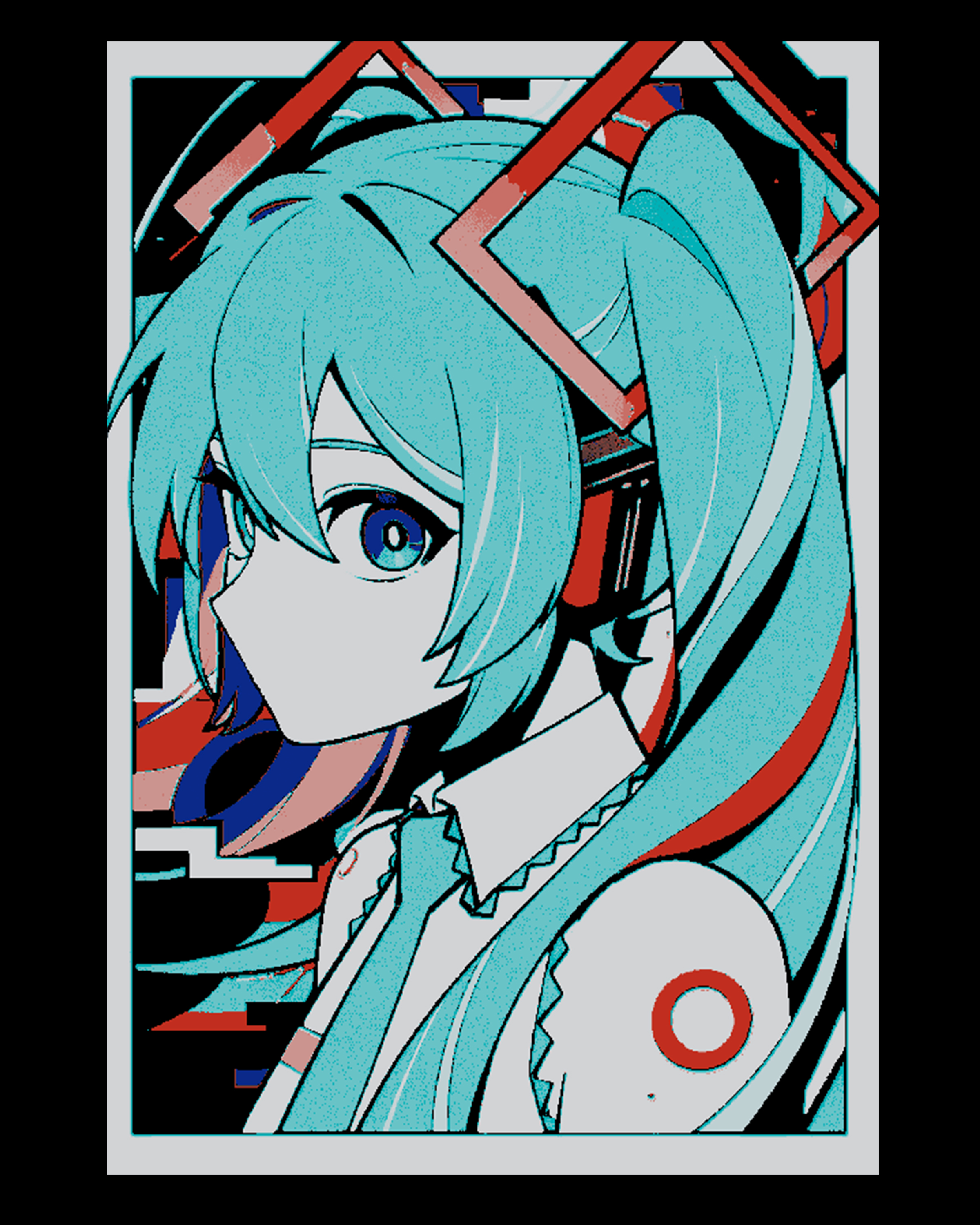 Fan Art of the virtual influencer Hatsune Miko - Hueforge art by BooneCo3d HueForge model: Fan Art of the virtual influencer Hatsune Miko - Hueforge art by BooneCo3d