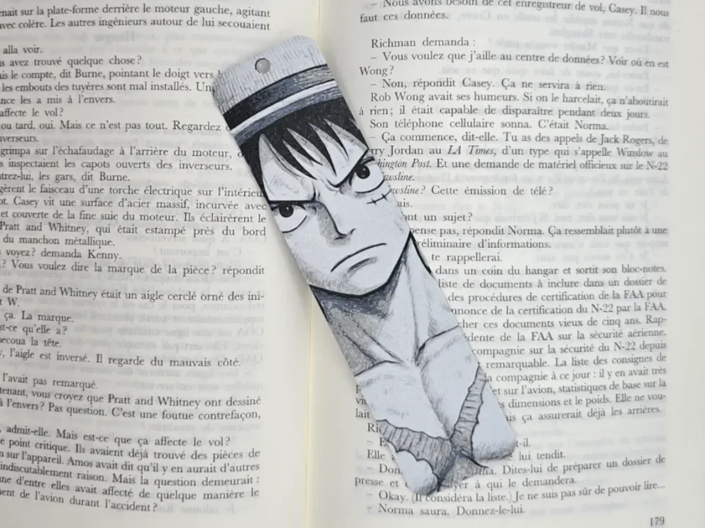 Bookmark Portait Luffy One piece by Kactus Fpv HueForge model: Bookmark Portait Luffy One piece by Kactus Fpv