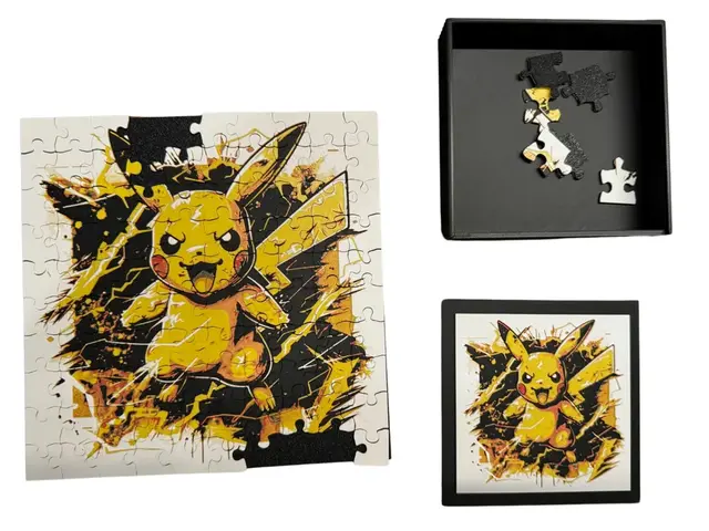 HueForge model: Pikachu - Puzzle & Lid by Canadian Gamer