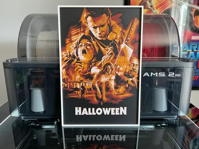 Halloween (1978) Hueforge Movie Poster