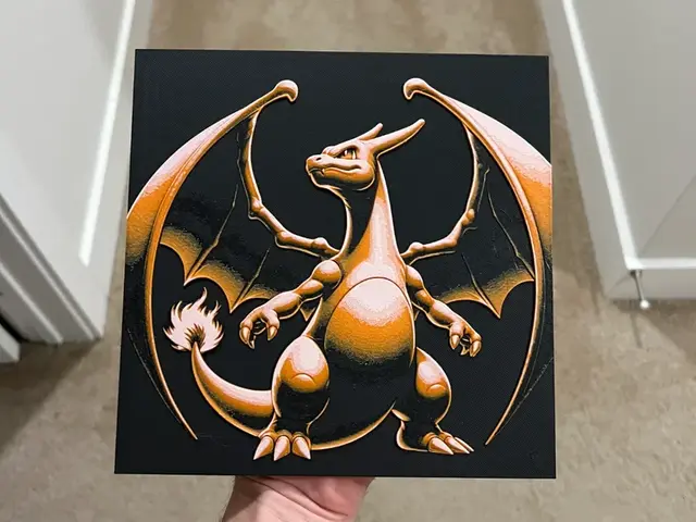 HueForge model: Charizard Pokemon Art Hueforge by RP47 Designs