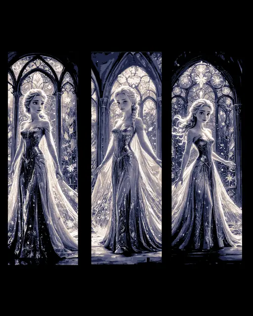HueForge model: Fan Art depictions of Elsa from Disney's Frozen - Set of Bookmarks by BooneCo3d