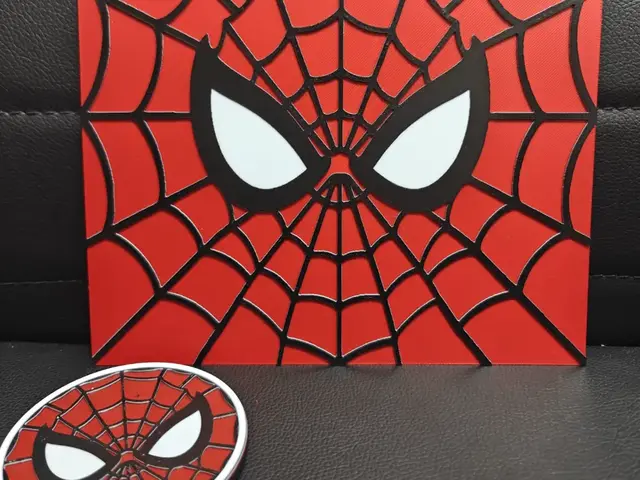 HueForge model: Spider-Man Spiderweb set with Coaster by TheHueforgeLady