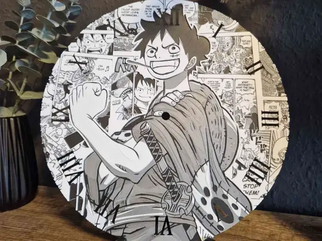 HueForge model: Luffy Clock in Manga Style by Schuettdesign