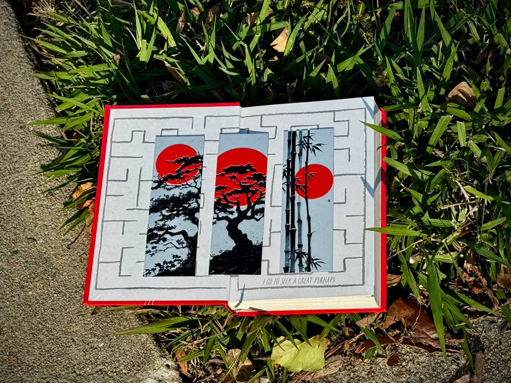 Minimal Japanese Landscape Bookmark Set by 3D Prints By Vic HueForge model: Minimal Japanese Landscape Bookmark Set by 3D Prints By Vic
