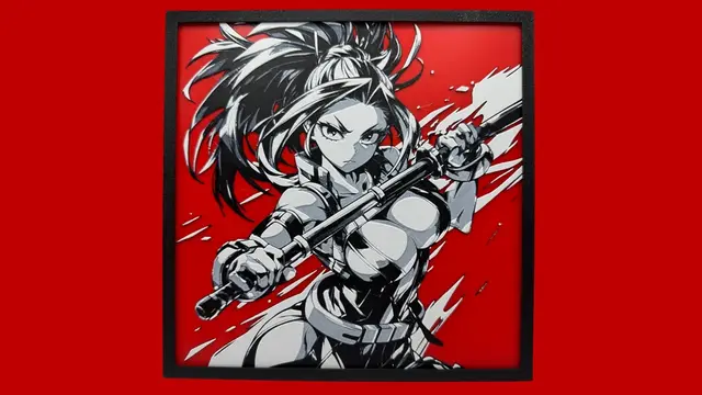 HueForge model: Momo Yaoyorozu - My Hero Academia Hueforge by Canadian Gamer