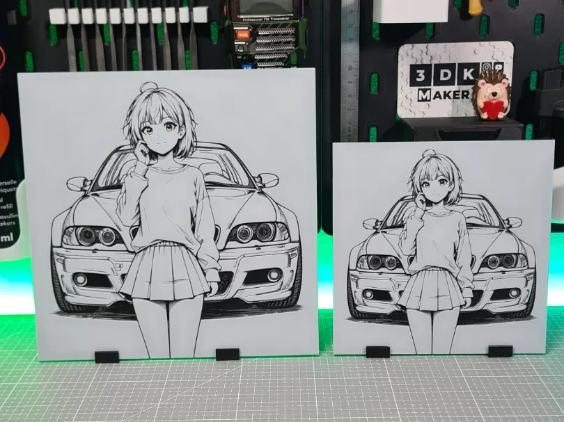 BMW E46 Girl - Hueforge - 3 Colors by Montoya Maker HueForge model: BMW E46 Girl - Hueforge - 3 Colors by Montoya Maker