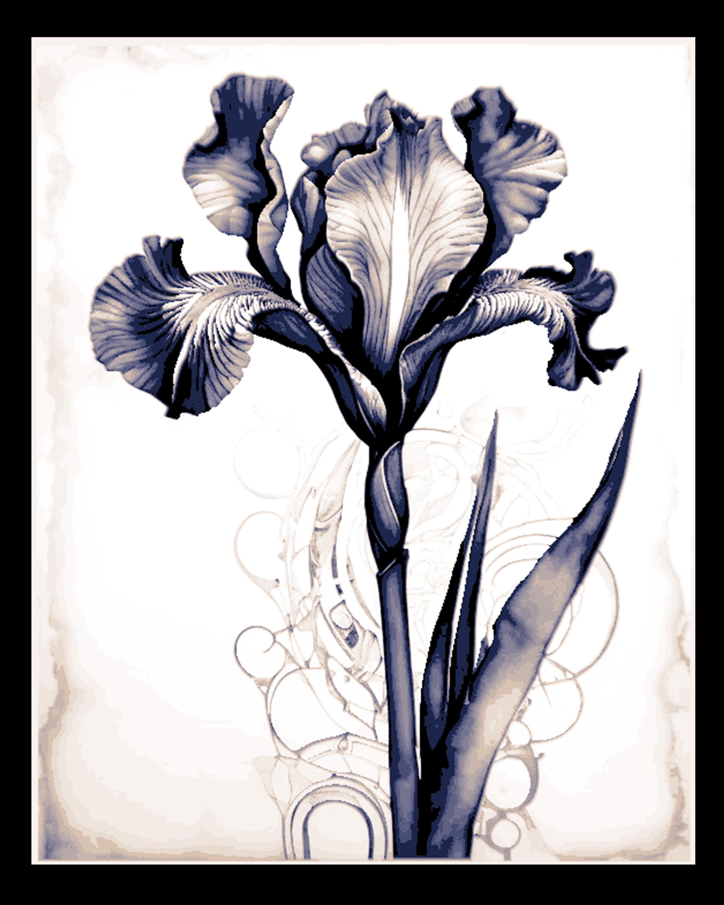 The beauty of the Iris - the purple fairy flower - Wall Art by BooneCo3d HueForge model: The beauty of the Iris - the purple fairy flower - Wall Art by BooneCo3d
