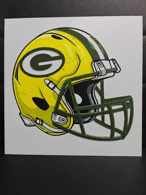 HueForge model: Green Bay Packers Helmet by TheHueforgeLady