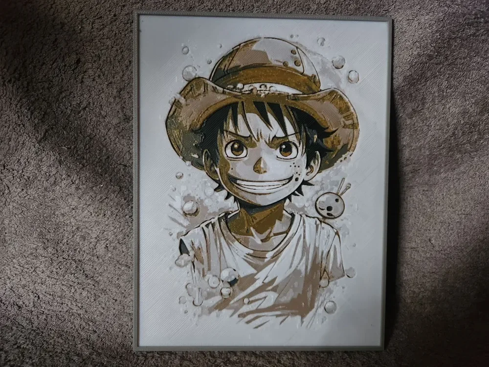 Monkey D Luffy - HueForge by keko HueForge model: Monkey D Luffy - HueForge by keko