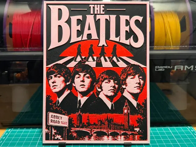 HueForge model: The Beatles Poster by liv_3d