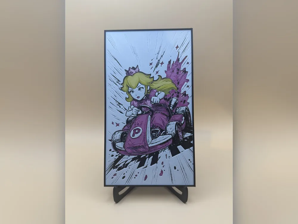 Princess Peach Mario Kart HueForge Print by Thadius HueForge model: Princess Peach Mario Kart HueForge Print by Thadius