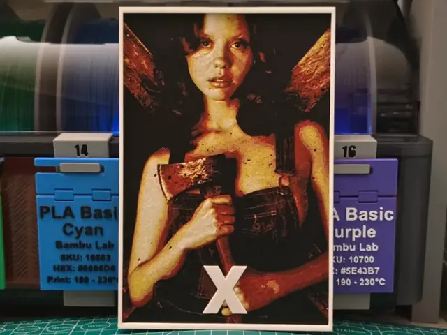 HueForge model: X Movie Poster - Hueforge Art by Lumpy3D