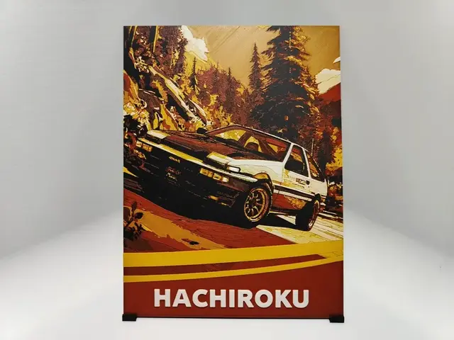 HueForge model: Toyota AE86 "Hachiroku" Poster - Hueforge by BeaN