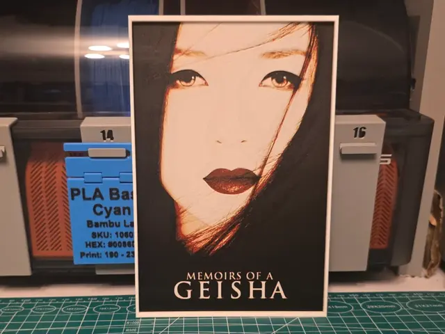 HueForge model: Memoirs Of A Geisha Movie Poster - Hueforge Art by Lumpy3D