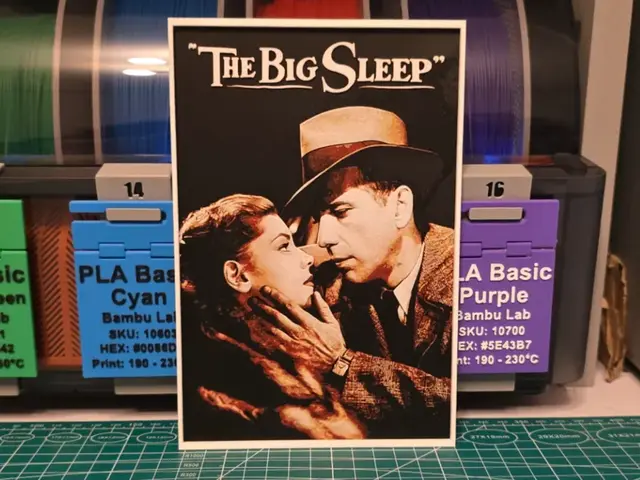 HueForge model: The Big Sleep Movie poster - Hueforge Art by Lumpy3D