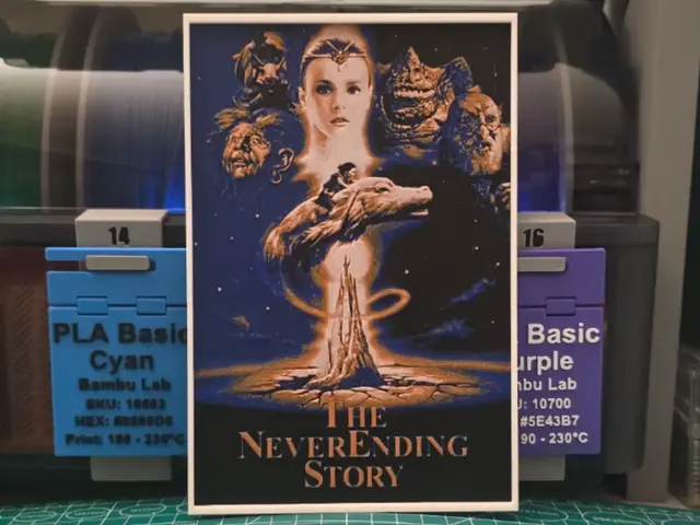 HueForge model: The NeverEnding Story Movie Poster - Hueforge Art by Lumpy3D