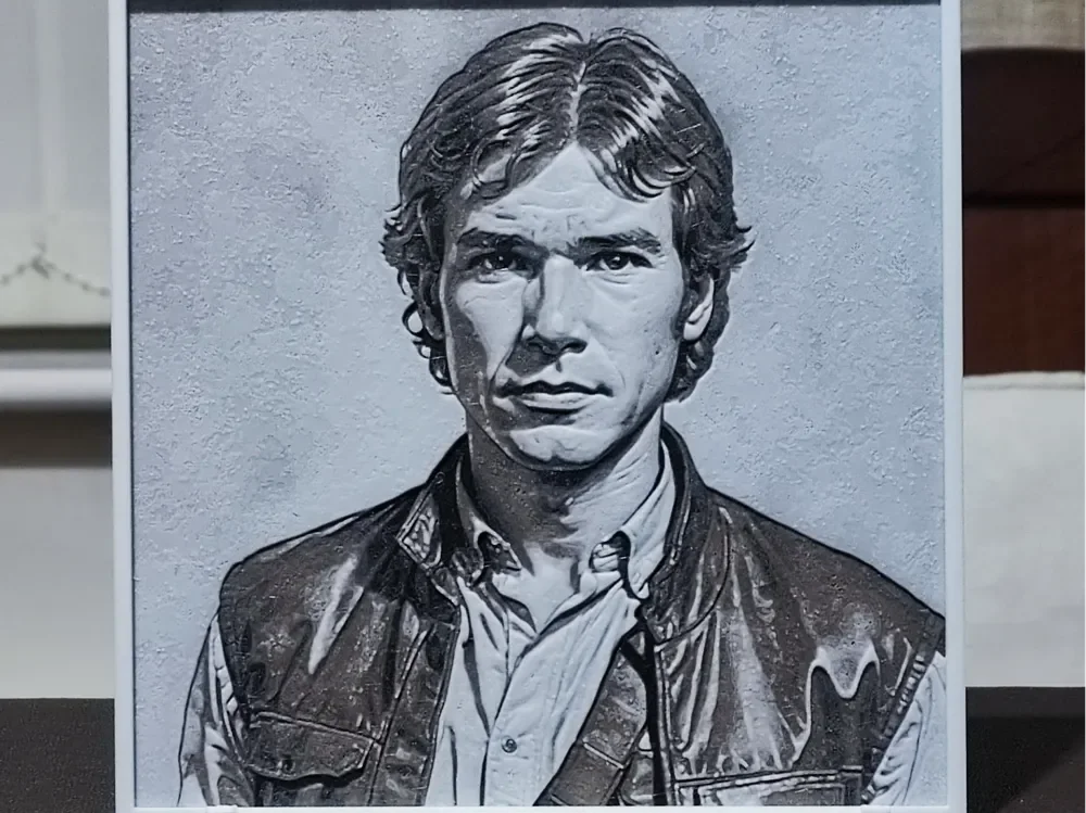 Han Solo (2) - HueForge 3 Color by BoDad HueForge model: Han Solo (2) - HueForge 3 Color by BoDad
