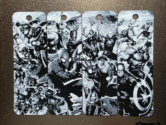 Marvel Superhero Fan Art Bookmarks Set of 4 NoAMS