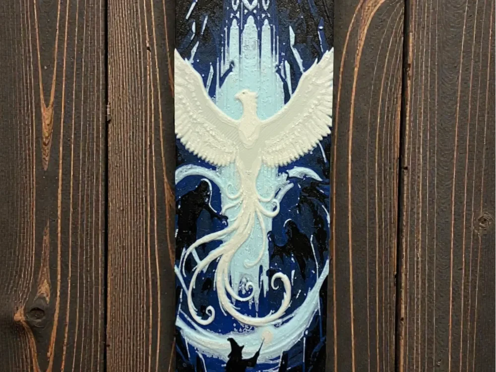 Harry Potter Phoenix Patronus Bookmark by The SkyLab 3D HueForge model: Harry Potter Phoenix Patronus Bookmark by The SkyLab 3D