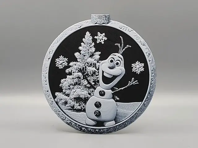 HueForge model: Olaf Frozen Christmas Tree Ornament Decoration 2 by Sarge