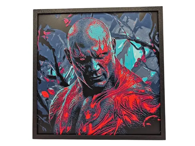 HueForge model: Drax the Destroyer (Marvel) by BusyKikiBee