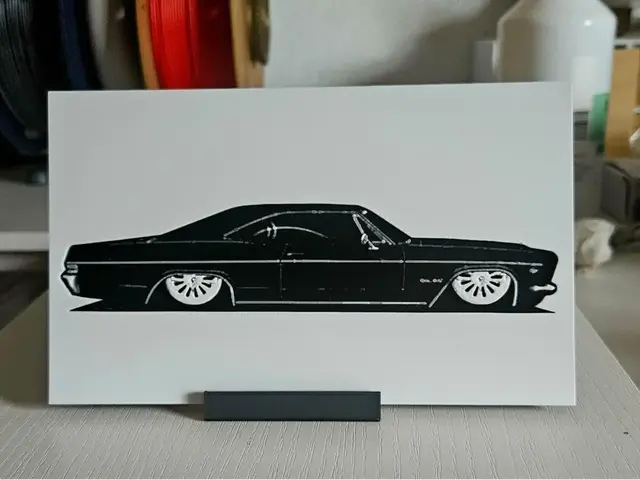 HueForge model: Black Chevrolet Impala by Mano's 3d_Art