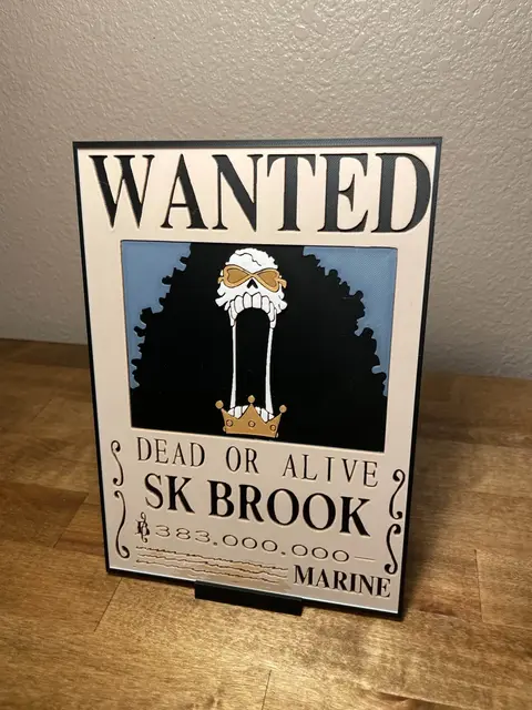 HueForge model: SK Brook - Wanted Poster by Cloudy Nostalgia