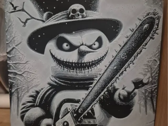 HueForge model: evil snowman 1 hueforge by Buntsta