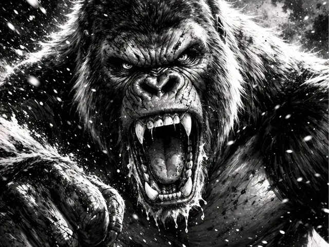HueForge model: Gorilla – Black and White Animal Series Hueforge by Hueforge Maker