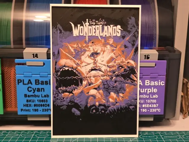 HueForge model: Tiny Tina's Wonderlands Poster - Hueforge Art by Lumpy3D