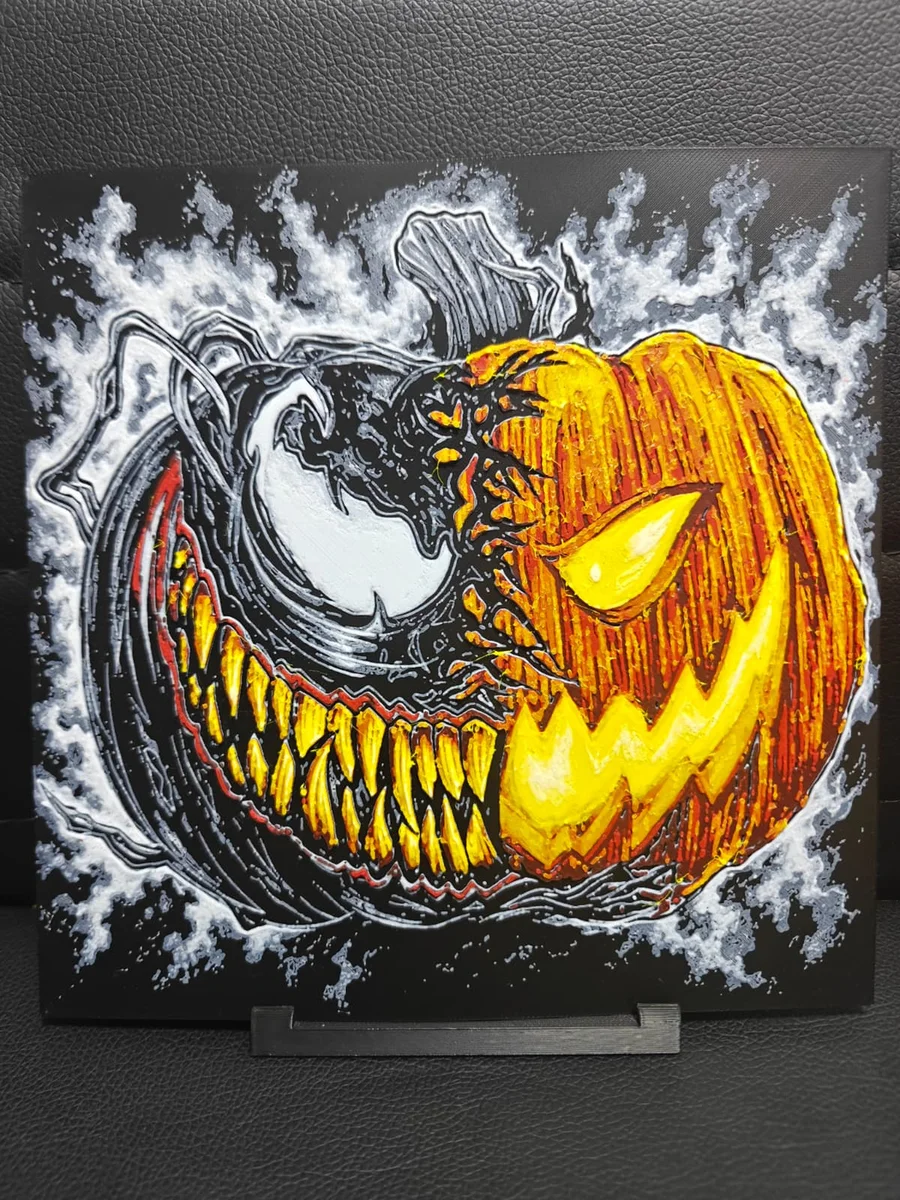 Venom Jack-o'-lantern by TheHueforgeLady HueForge model: Venom Jack-o'-lantern by TheHueforgeLady