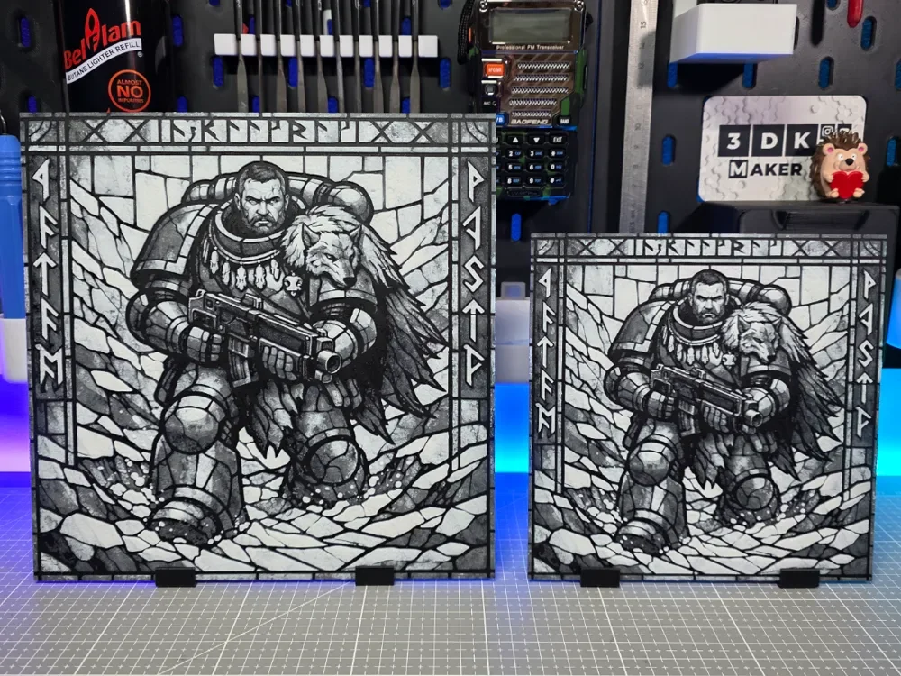 Space Wolves - Hueforge - 3 Colors by Montoya Maker HueForge model: Space Wolves - Hueforge - 3 Colors by Montoya Maker