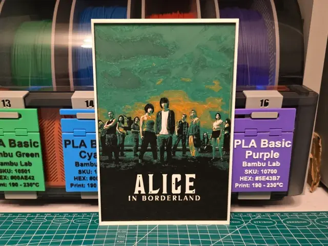 HueForge model: Alice in Borderland Series Poster - Hueforge Art by Lumpy3D