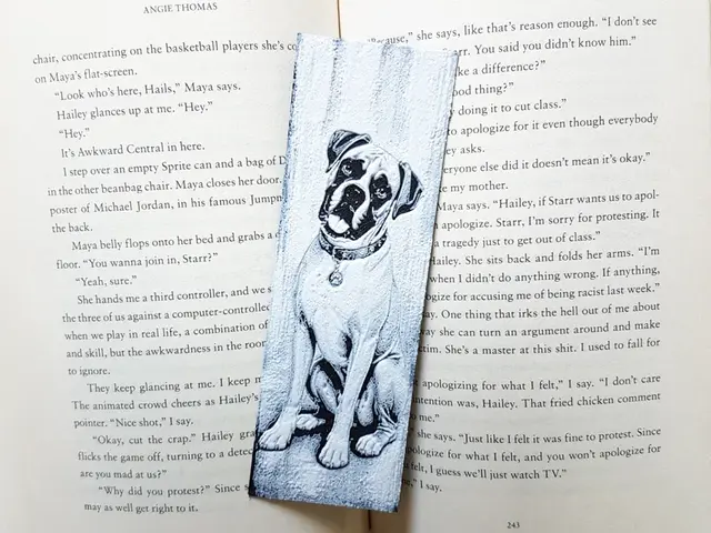 HueForge model: Bookmark, Cute Puppy Dog, Boxer by Dame Jo