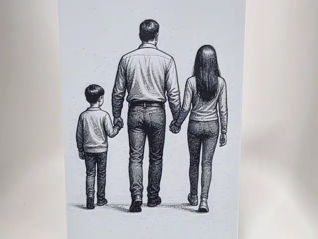 HueForge model: Mum Dad And Son Hueforge by Morganja