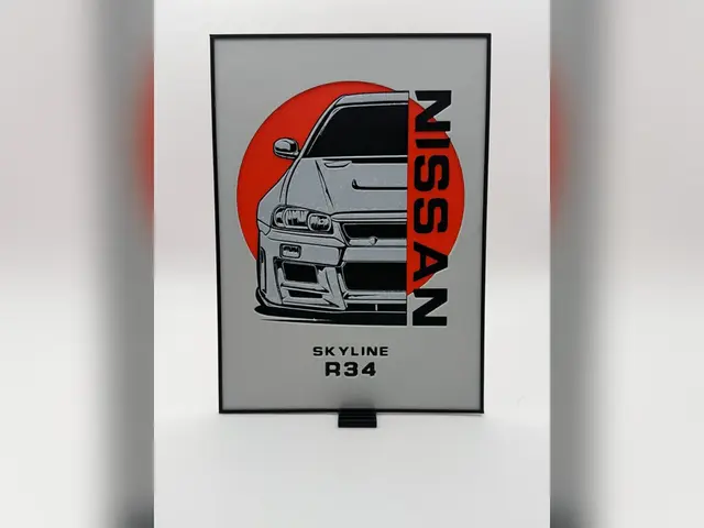 HueForge model: Skyline R34 Rising Sun HueForge Print by Thadius