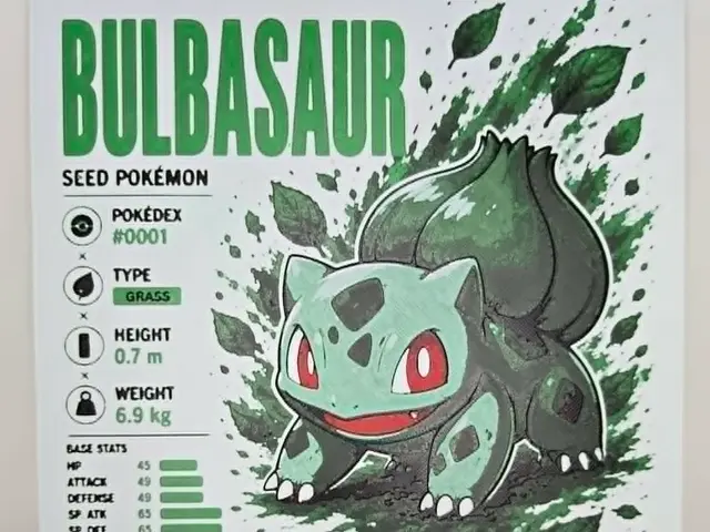 HueForge model: Bulbasaur Infographic Hueforge by 3Ree Printing