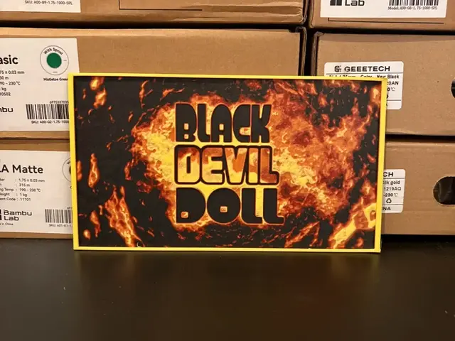 HueForge model: Black Devil Doll Hueforge by Estiv