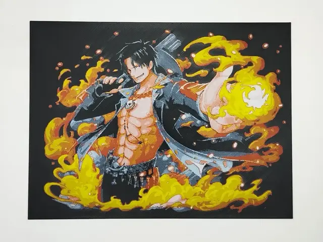 HueForge model: One Piece - Portgas D. Ace - Hueforge by Altf4-Formation
